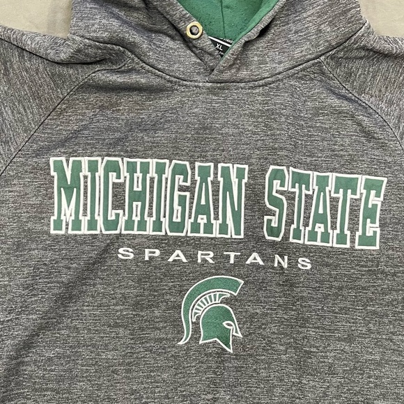 Colosseum Fleece Lined Embroidered Michigan State Spartans Pullover Hoodie XL - Picture 2 of 4